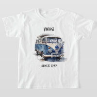 Furgoneta vintage en azul Delft personalizable