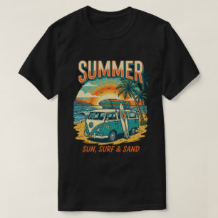 Camiseta Furgoneta Vintage Sun Surf & Sand - verano surf 