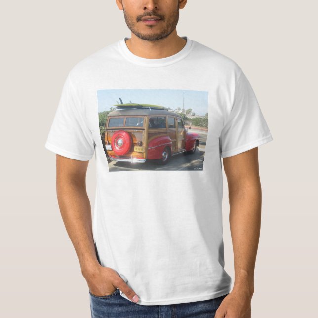Camiseta Furgoneta Woodie (Anverso)