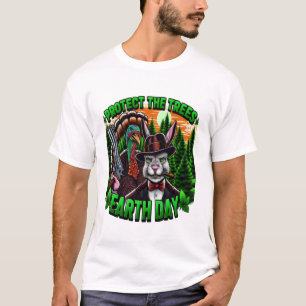 Camiseta Furia Conejo: Gato Elegante Con Arma