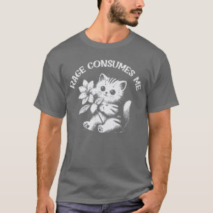 Camiseta Furia de Flor de Gato Me Consume Dicho Divertido G