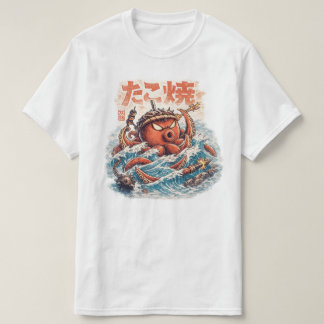 Camiseta Furia de Samurái Pulpo – Arte Oceánico Inspirado e