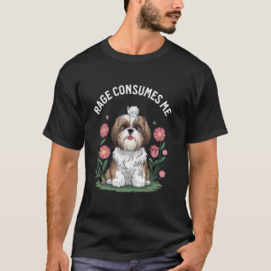 Camiseta Furia de Shih Tzu me consume Diseño Colorido Jugad