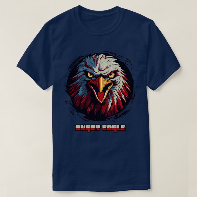 Camiseta Furia majestuosa águila enojada desatada (Diseño del anverso)