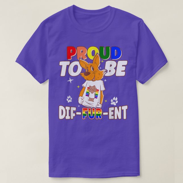 Camiseta Furias gay orgullosas de ser diferentes fou feliz (Diseño del anverso)