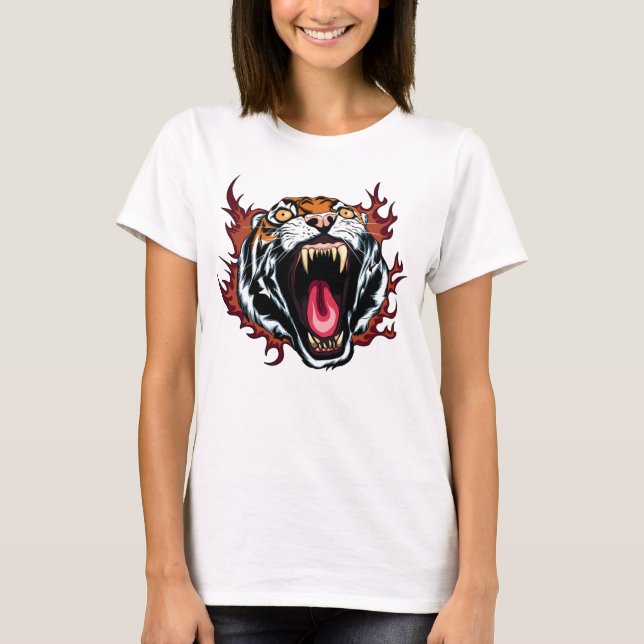 Camiseta furiosa de tigre (Anverso)
