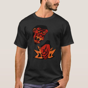 Camiseta Furioso Gorila Mono Rompiendo Razones Naranja Rojo