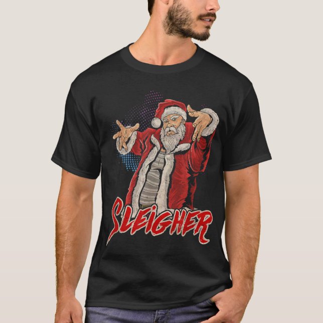 Camiseta Furioso Navidades Metalizado de Santa Claus Funny  (Anverso)