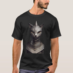 Camiseta Furry Anthro Cat Knight Retrato Finely Armor Warr