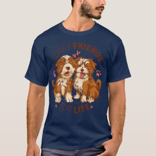 Camiseta Furry Friends For Life Dog Dueño De Perro Cojín Co