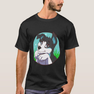 Camiseta Furry Hoodie Cute Wolf Dog Hoodie Para Mujeres Hom