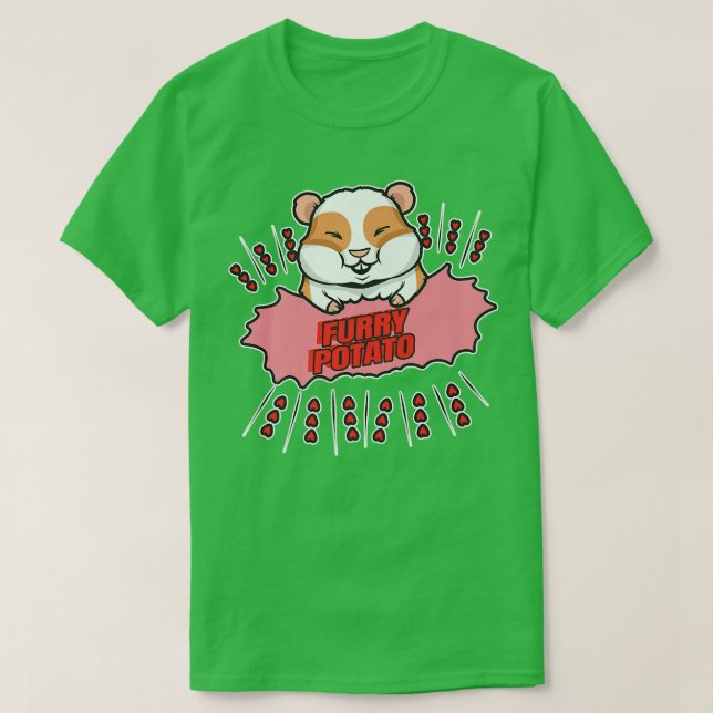 Camiseta Furry Potato Gracioso Cerdo de Guinea (Diseño del anverso)