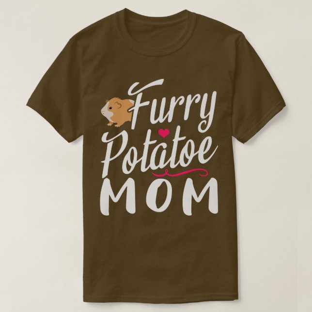 Camiseta Furry Potatoe Mom Para Guinea Pig Lover Premium (Diseño del anverso)