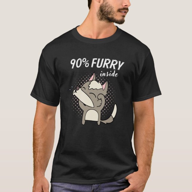 Camiseta Fursona Furries Fandom 90% Furry Fursona (Anverso)