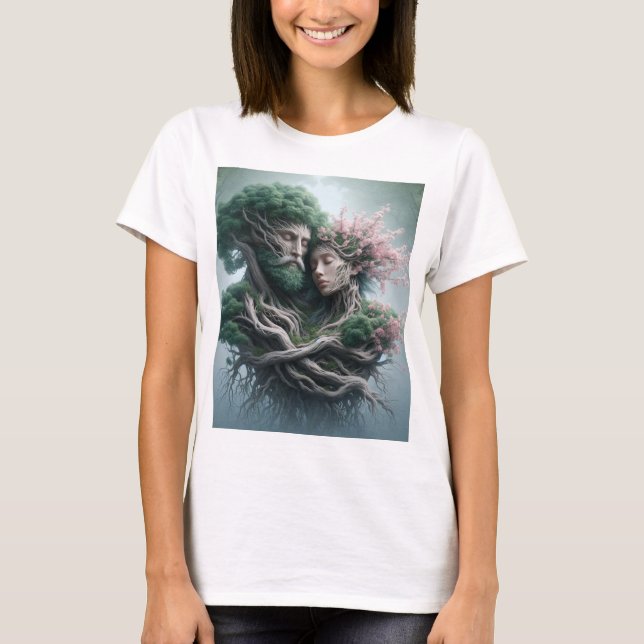 Camiseta fusão homem e natureza (Anverso)