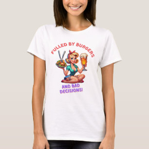 Camiseta Fusilados por hamburguesas y malas decisiones
