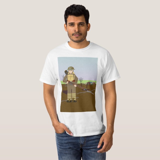 Camiseta Fusilero británico 3# (Primera Guerra Mundial) (Anverso completo)