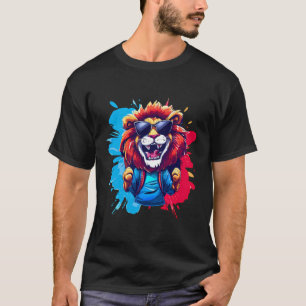Camiseta Fusión De Color Del Silbato Del León