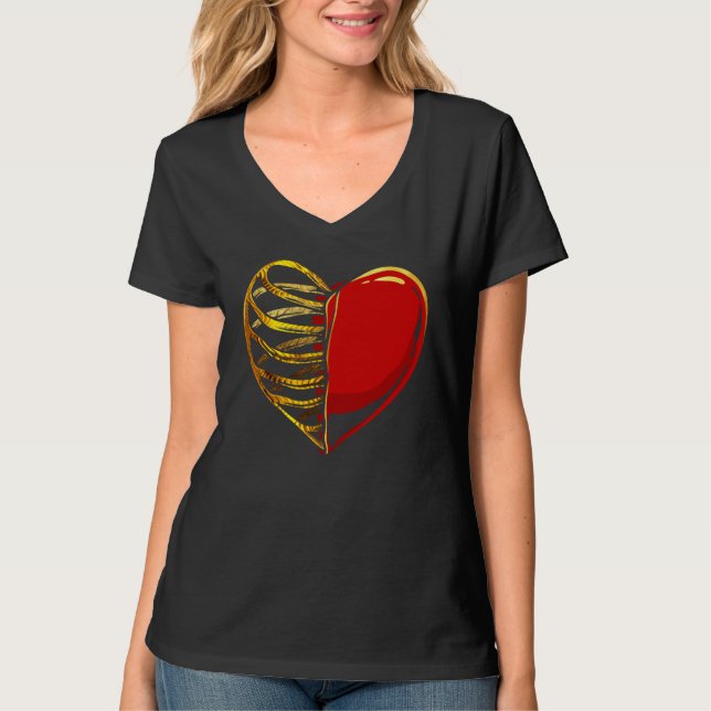 Camiseta Fusión de Corazón y Caja Torácica (Anverso)