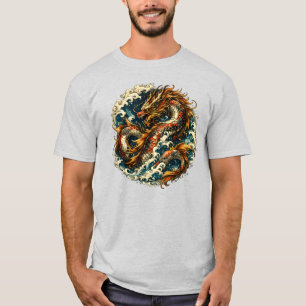 Camiseta Fusión de dragón koi inspirada en la fantasía japo