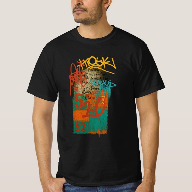 Camiseta Fusión de graffiti urbano (Anverso)