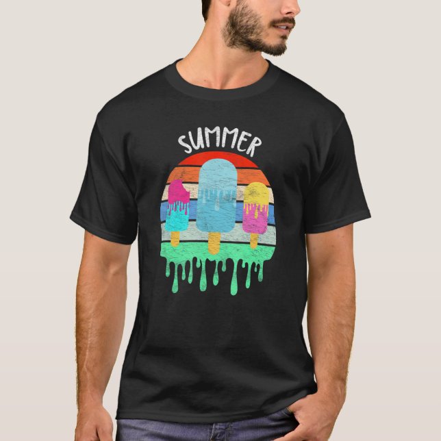 Camiseta Fusión de helados Crema de verano caliente vacacio (Anverso)