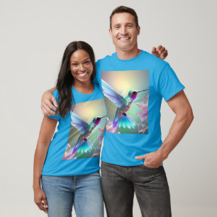 Camiseta Fusión deslumbrante: Hummingbird de vidrio arco ir