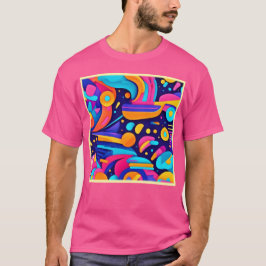 Camiseta Fusión geométrica abstracta colorida