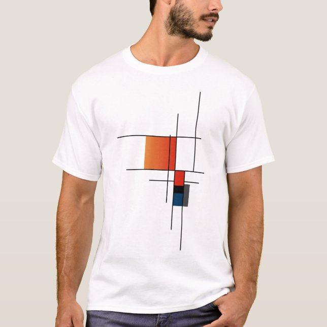 Camiseta Fusión geométrica Minimalista simple (Anverso)