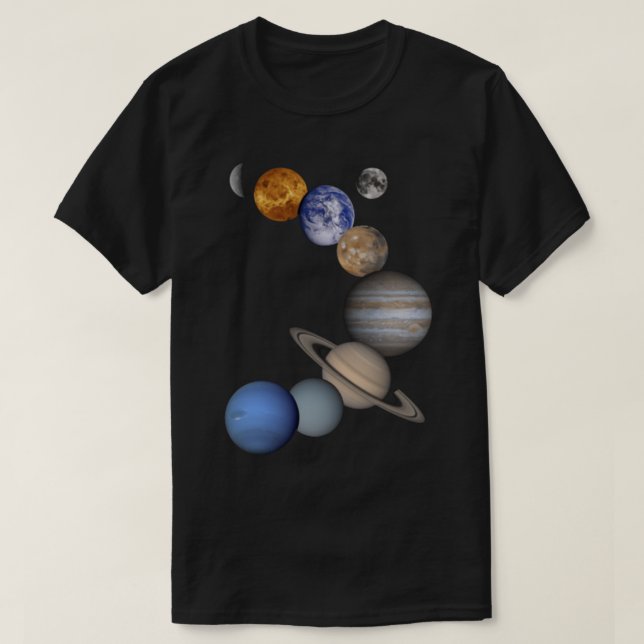 Camiseta fusión solar opuesta (Diseño del anverso)