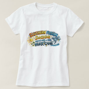 Camiseta Fusión sureña Huracán soleado Sassy Tropical