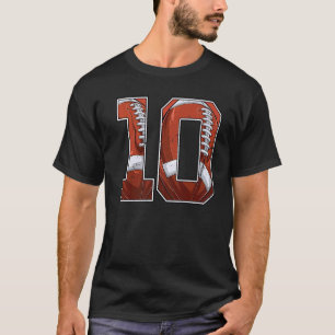 Camiseta Fútbol 10.º cumpleaños Diez cumpleaños