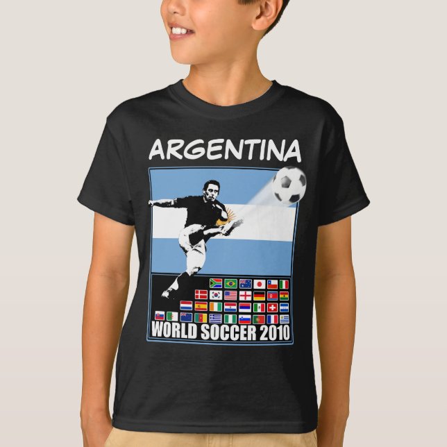 Camiseta Fútbol 2010 del mundo de la Argentina (Anverso)