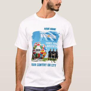 Camiseta Fútbol 2026 Argentina Nombre personalizado país