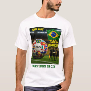 Camiseta Fútbol 2026 futbol Brasil Nombre personalizado paí