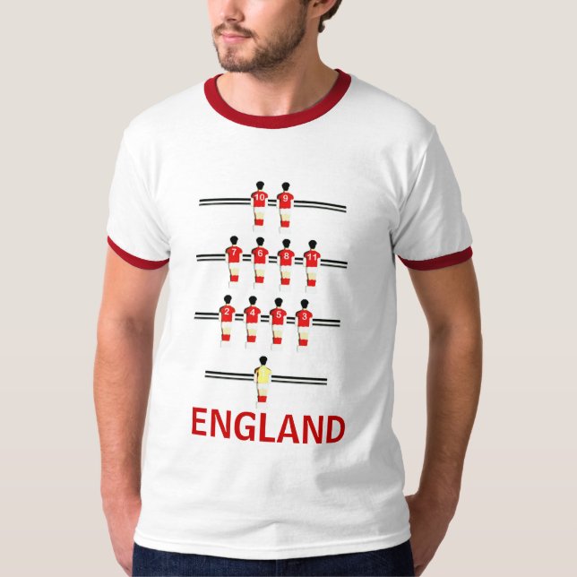 Camiseta Fútbol 4-4-2 de la tabla de Inglaterra (Anverso)