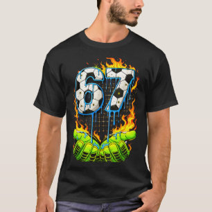 Camiseta Fútbol 67 Niños Helado Goteo Divertido Seis Siete