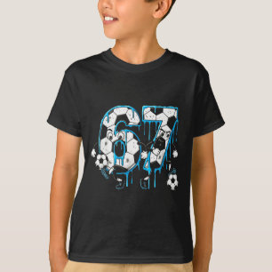 Camiseta Fútbol 67 Seis Siete 6 7 Divertido 6-7 Meme Goteo 