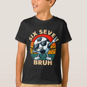 Camiseta Fútbol 67 Seis Siete Bruh Dab Meme Cool Retro Dive