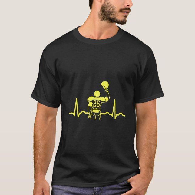 Camiseta Fútbol Amarillo Número 26 Con Casco (Anverso)