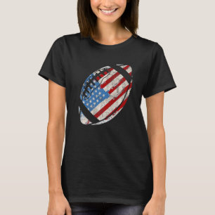 Camiseta Fútbol Americano 4 de julio Bandera Estadounidense