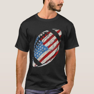 Camiseta Fútbol Americano 4 de julio Bandera Estadounidense