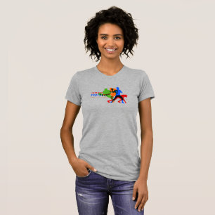 Camiseta Fútbol americano   Adaptación delgada de las mujer