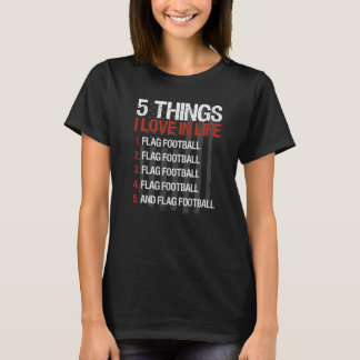 Camiseta Fútbol Americano Bandera 5 Cosas Que Amo En La Vid