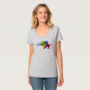 Camiseta Fútbol americano   Cuello-V femenino