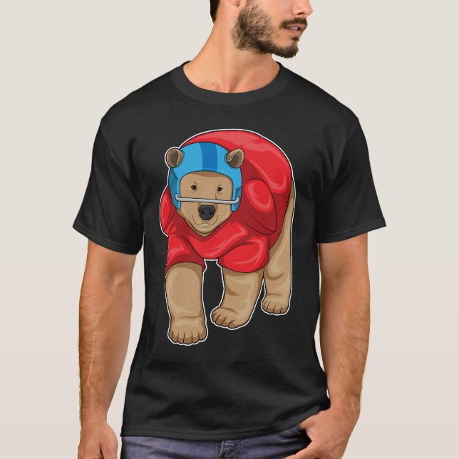 Camiseta Fútbol americano de oso (Anverso)