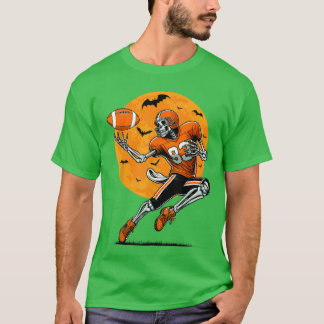 Camiseta Fútbol Americano Esqueleto Chicos Halloween Fútbol