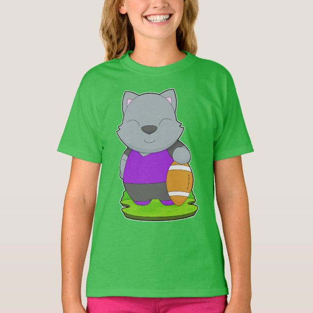 Camiseta Fútbol americano gato (Anverso)
