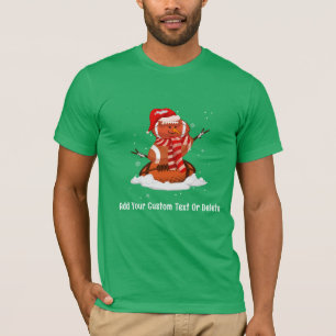 Camiseta Fútbol Americano Navidad Muñeco de Nieve Bola de N