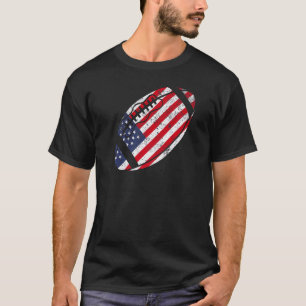 Camiseta Fútbol americano orgulloso de ser patriótico el 4 